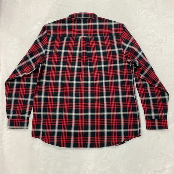 Tilley Flannel Shirt Mens XL Red Black Plaid Button Down Long Sleeve - Picture 6 of 13